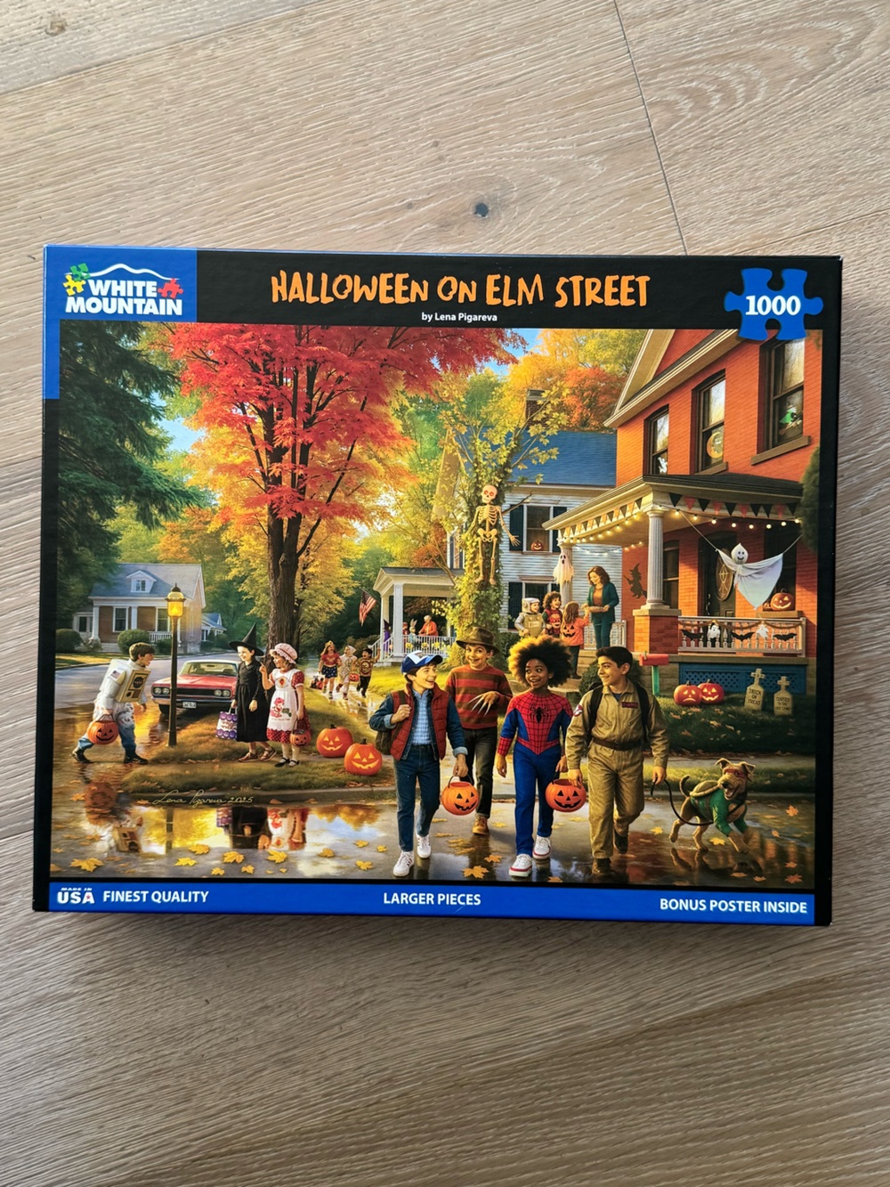 Complete Unused White Mountain Halloween on Elm Street Puzzle Larger Pieces
